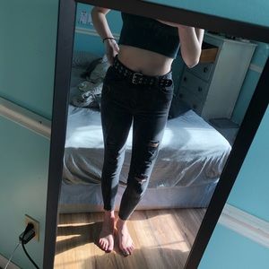 ripped black skinny jeans